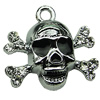 Crystal Zinc alloy Pendant, Fashion jewelry findings, Many colors for choice, Skeleton 19x19mm, Sold By PC
