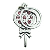 Crystal Zinc alloy Pendant, Fashion jewelry findings, Many colors for choice, Lollipop 18x36mm, Sold By PC
