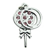 Crystal Zinc alloy Pendant, Fashion jewelry findings, Many colors for choice, Lollipop 18x36mm, Sold By PC