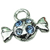 Crystal Zinc alloy Pendant, Fashion jewelry findings, Many colors for choice, Sweet 11x15mm, Sold By PC
