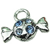 Crystal Zinc alloy Pendant, Fashion jewelry findings, Many colors for choice, Sweet 11x15mm, Sold By PC