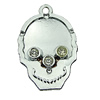 Crystal Zinc alloy Pendant, Fashion jewelry findings, Many colors for choice, Skeleton 21x33mm, Sold By PC