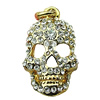 Crystal Zinc alloy Pendant, Fashion jewelry findings, Many colors for choice, Skeleton 14x22mm, Sold By PC
