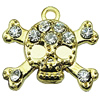 Crystal Zinc alloy Pendant, Fashion jewelry findings, Many colors for choice, Skeleton 17x19mm, Sold By PC
