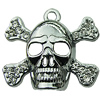 Crystal Zinc alloy Pendant, Fashion jewelry findings, Many colors for choice, Skeleton 23x25mm, Sold By PC