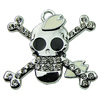 Crystal Zinc alloy Pendant, Fashion jewelry findings, Many colors for choice, Skeleton 28x28mm, Sold By PC