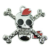 Crystal Zinc alloy Pendant, Fashion jewelry findings, Many colors for choice, Skeleton 28x28mm, Sold By PC
