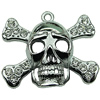 Crystal Zinc alloy Pendant, Fashion jewelry findings, Many colors for choice, Skeleton 28x32mm, Sold By PC