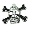 Crystal Zinc alloy Pendant, Fashion jewelry findings, Many colors for choice, Skeleton 28x32mm, Sold By PC
