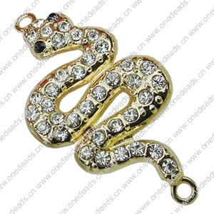 Crystal Zinc alloy Connector, Fashion jewelry findings, Many colors for choice, 23x47mm, Sold By PC