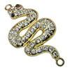 Crystal Zinc alloy Connector, Fashion jewelry findings, Many colors for choice, 23x47mm, Sold By PC
