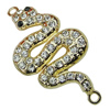 Crystal Zinc alloy Connector, Fashion jewelry findings, Many colors for choice, 23x47mm, Sold By PC