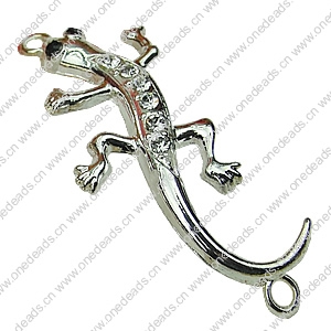Crystal Zinc alloy Connector, Fashion jewelry findings, Many colors for choice, 17x47mm, Sold By PC