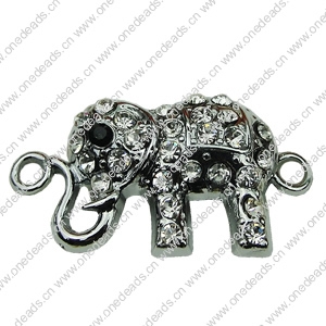 Crystal Zinc alloy Connector, Fashion jewelry findings, Many colors for choice, 32x17mm, Sold By PC
