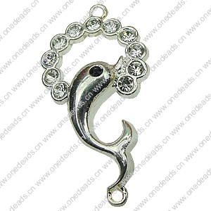 Crystal Zinc alloy Connector, Fashion jewelry findings, Many colors for choice, 20x38mm, Sold By PC