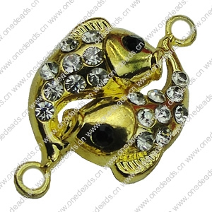 Crystal Zinc alloy Connector, Fashion jewelry findings, Many colors for choice, 27x15mm, Sold By PC