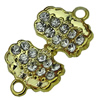 Crystal Zinc alloy Connector, Fashion jewelry findings, Many colors for choice, 13x23mm, Sold By PC
