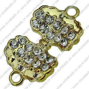 Crystal Zinc alloy Connector, Fashion jewelry findings, Many colors for choice, 13x23mm, Sold By PC