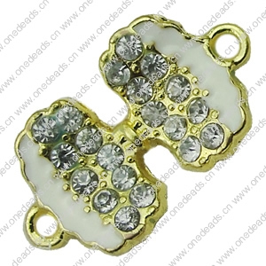 Crystal Zinc alloy Connector, Fashion jewelry findings, Many colors for choice, 13x23mm, Sold By PC