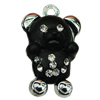 Crystal Zinc alloy Pendant, Fashion jewelry findings, Many colors for choice, animal 27x17mm, Sold By PC
