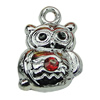 Crystal Zinc alloy Pendant, Fashion jewelry findings, Many colors for choice, animal 11x15mm, Sold By PC
