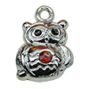 Crystal Zinc alloy Pendant, Fashion jewelry findings, Many colors for choice, animal 11x15mm, Sold By PC