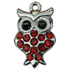 Crystal Zinc alloy Pendant, Fashion jewelry findings, Many colors for choice, animal 13.5x22mm, Sold By PC
