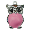 Crystal Zinc alloy Pendant, Fashion jewelry findings, Many colors for choice, animal 18x29mm, Sold By PC
