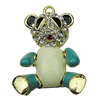 Crystal Zinc alloy Pendant, Fashion jewelry findings, Many colors for choice, animal 27x21mm, Sold By PC
