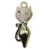 Crystal Zinc alloy Pendant, Fashion jewelry findings, Many colors for choice, animal 10x28mm, Sold By PC

