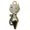 Crystal Zinc alloy Pendant, Fashion jewelry findings, Many colors for choice, animal 10x28mm, Sold By PC