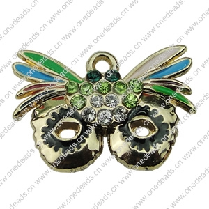 Crystal Zinc alloy Pendant, Fashion jewelry findings, Many colors for choice, 18x26mm, Sold By PC