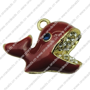 Crystal Zinc alloy Pendant, Fashion jewelry findings, Many colors for choice, 18x22mm, Sold By PC