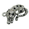 Crystal Zinc alloy Pendant, Fashion jewelry findings, Many colors for choice, animal 16x26mm, Sold By PC