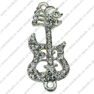 Crystal Zinc alloy Connector, Fashion jewelry findings, Many colors for choice, 35x15mm, Sold By PC