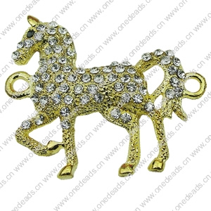 Crystal Zinc alloy Connector, Fashion jewelry findings, Many colors for choice, 41x36mm, Sold By PC