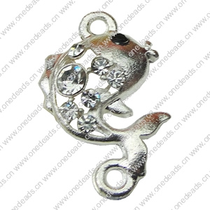 Crystal Zinc alloy Connector, Fashion jewelry findings, Many colors for choice, 22x13mm, Sold By PC