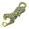 Crystal Zinc alloy Pendant, Fashion jewelry findings, Many colors for choice, animal 46x18mm, Sold By PC