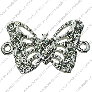 Crystal Zinc alloy Connector, Fashion jewelry findings, Many colors for choice, 30x18mm, Sold By PC