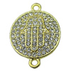 Crystal Zinc alloy Connector, Fashion jewelry findings, Many colors for choice, 27x20mm, Sold By PC
