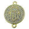 Crystal Zinc alloy Connector, Fashion jewelry findings, Many colors for choice, 27x20mm, Sold By PC