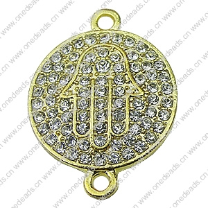 Crystal Zinc alloy Connector, Fashion jewelry findings, Many colors for choice, 27x20mm, Sold By PC
