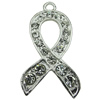 Crystal Zinc alloy Pendant, Fashion jewelry findings, Many colors for choice, 19x34mm, Sold By PC 