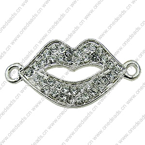 Crystal Zinc alloy Connector, Fashion jewelry findings, Many colors for choice, 14x29mm, Sold By PC