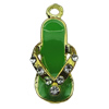 Crystal Zinc alloy Pendant, Fashion jewelry findings, Many colors for choice, 10.5x23mm, Sold By PC
