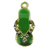 Crystal Zinc alloy Pendant, Fashion jewelry findings, Many colors for choice, 10.5x23mm, Sold By PC