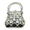 Crystal Zinc alloy Pendant, Fashion jewelry findings, Many colors for choice, 12x19mm, Sold By PC
