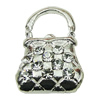 Crystal Zinc alloy Pendant, Fashion jewelry findings, Many colors for choice, 12x19mm, Sold By PC