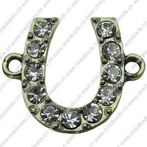 Crystal Zinc alloy Connector, Fashion jewelry findings, Many colors for choice, 25x20.5mm, Sold By PC