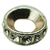 Zinc Alloy with Rhinestone Beads，15x15mm，Hole:7mm, Sold by PC
